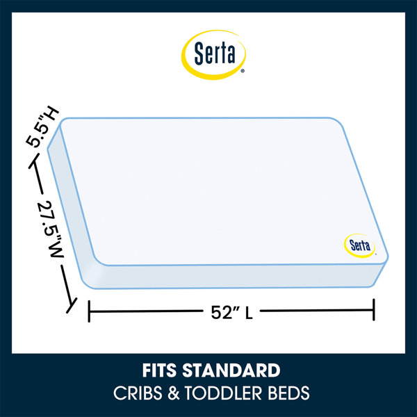Serta 2Stage Waterproof Standard Crib Mattress & Reviews Wayfair